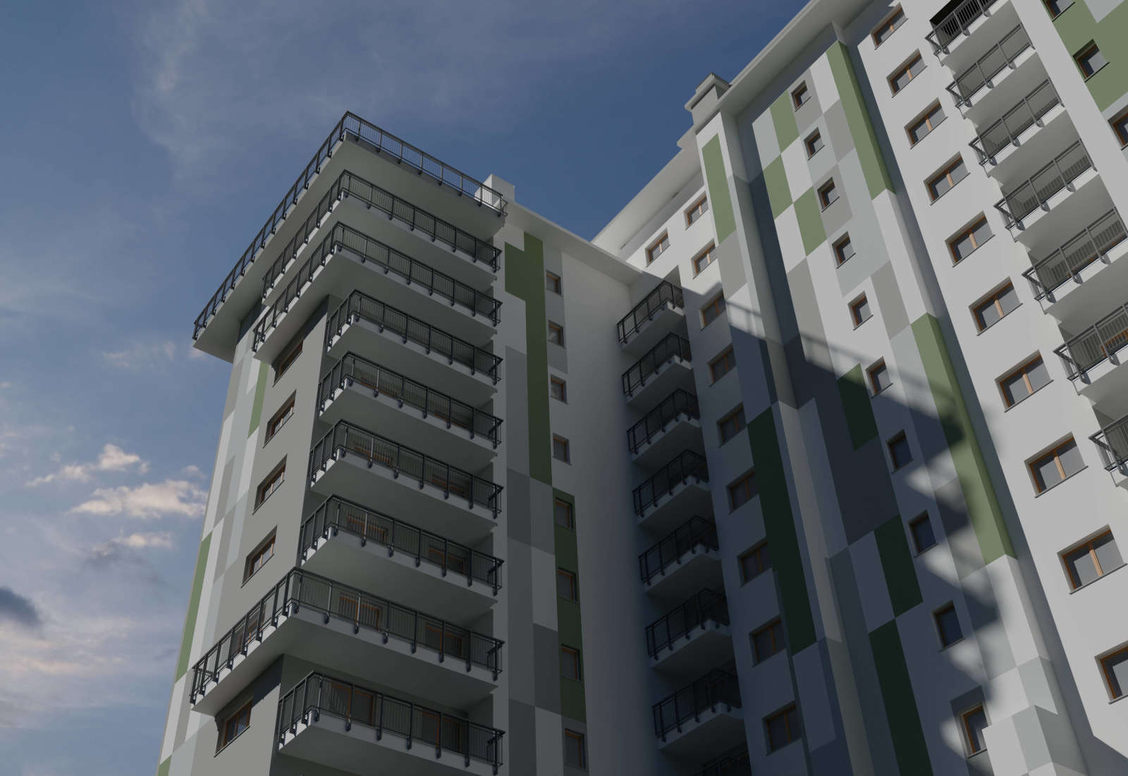 Residential building in De Curtis street in Milan - View