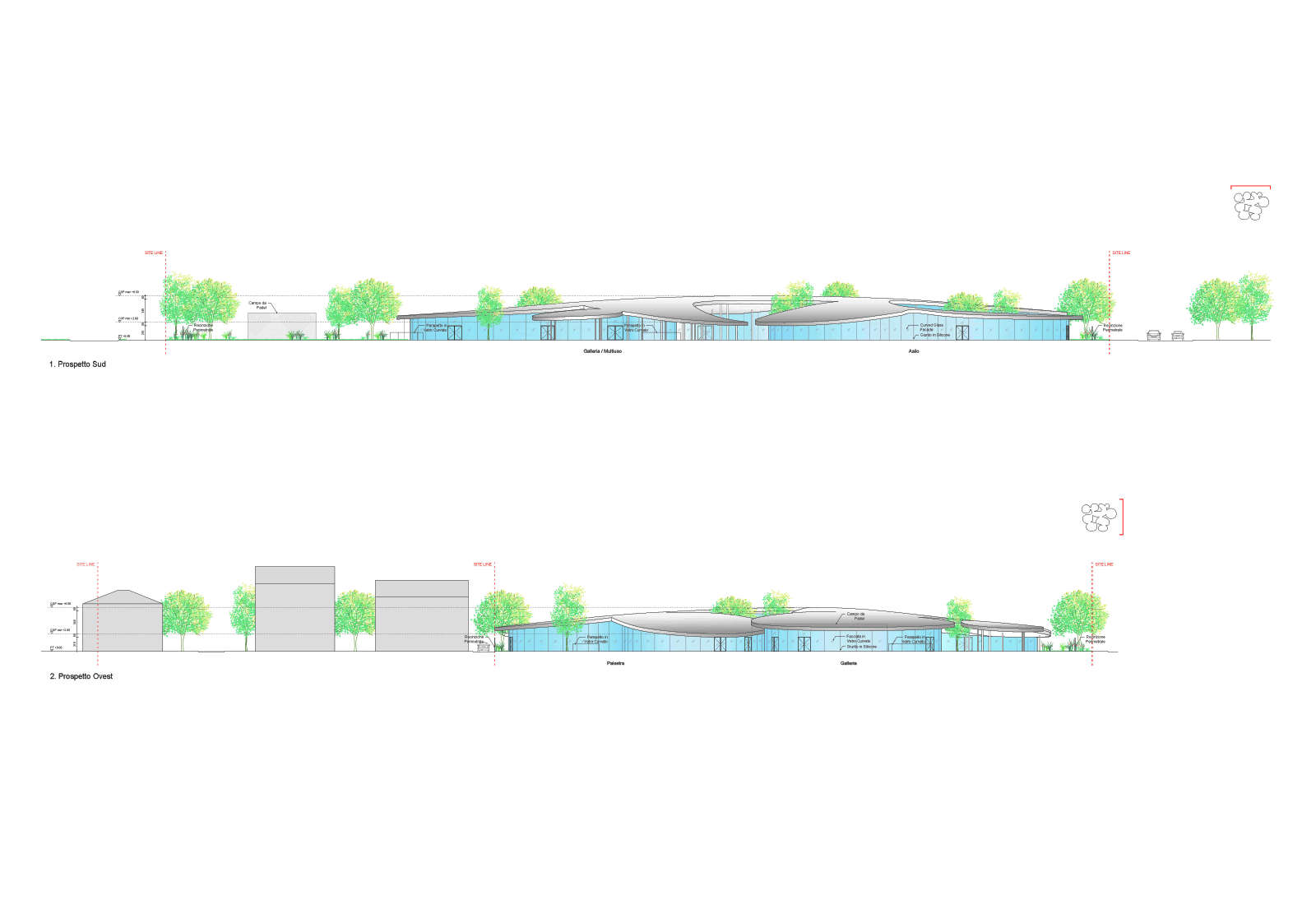 Esselunga Welfare Center in Limito di Pioltello - Elevations