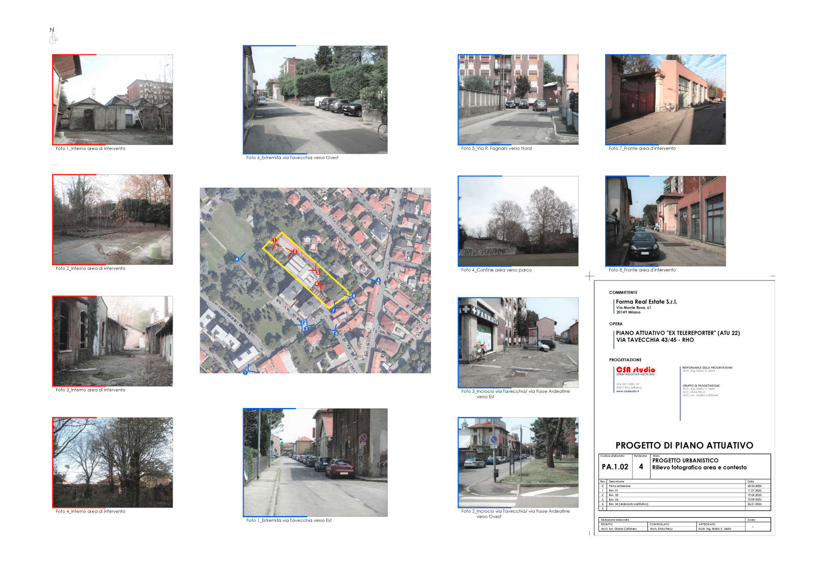 Urbanization works in Tavecchia street in Rho - Photographic survey