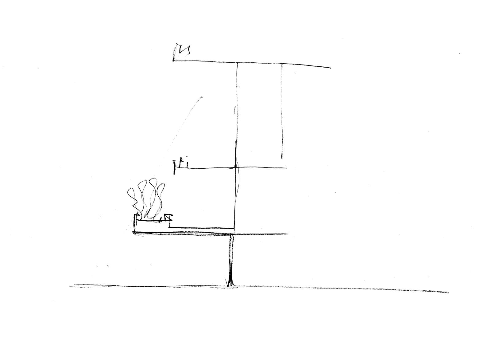 Residential buildings in Tavecchia street in Rho - Sketch