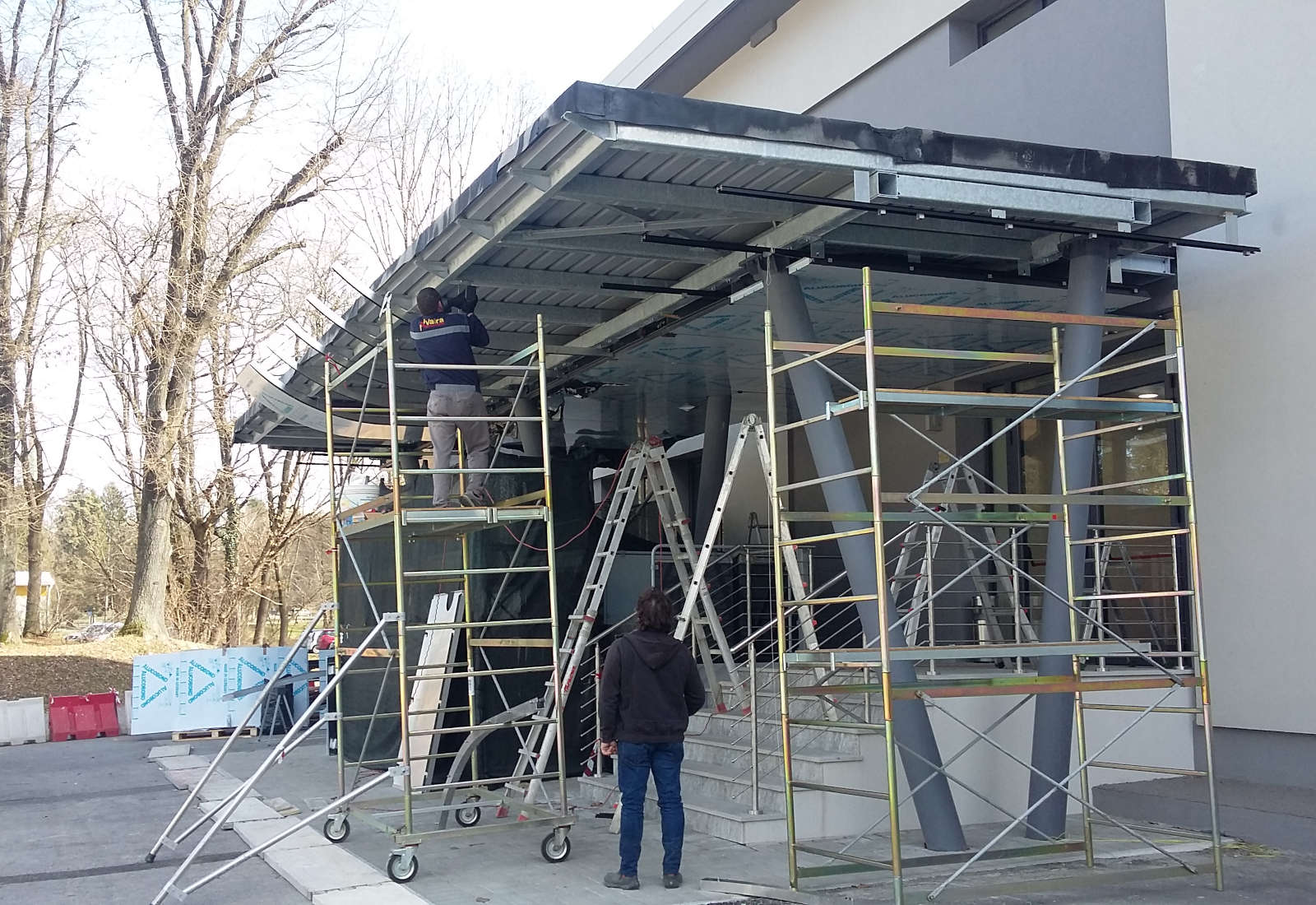 Nuovo ingresso edificio 27b presso il JRC a Ispra - Il cantiere