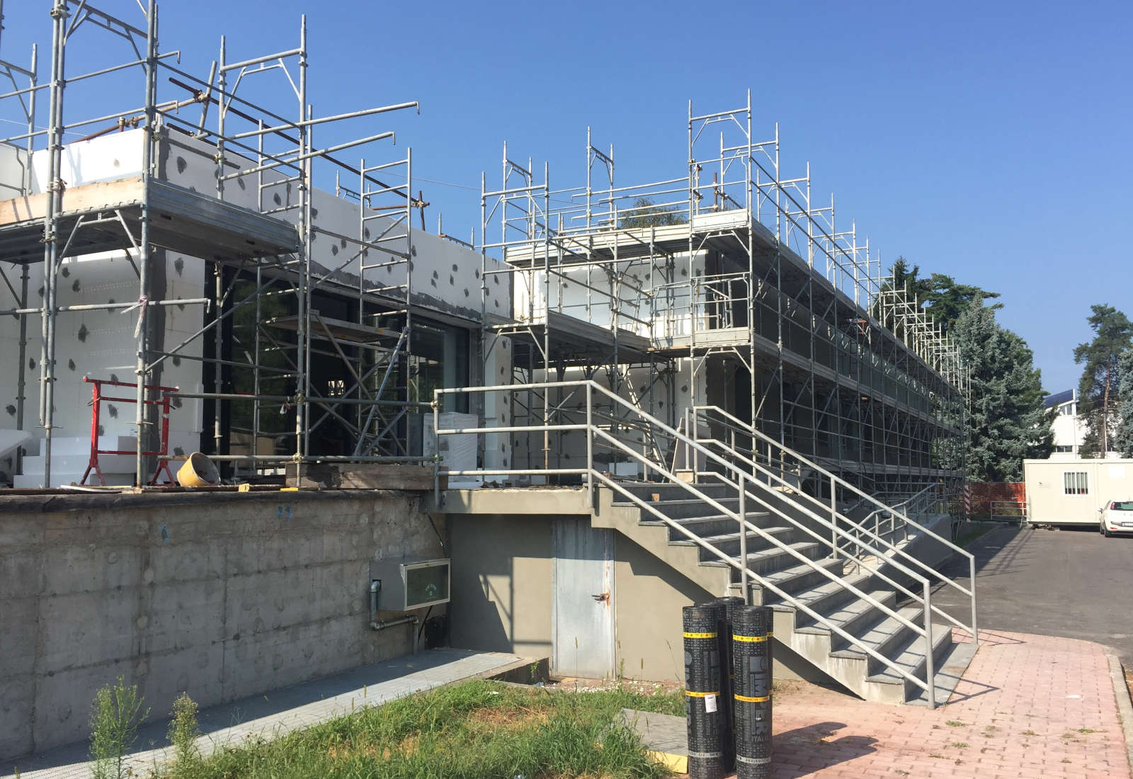 Laboratorio e uffici, edificio 58, presso il JRC a Ispra - Il cantiere