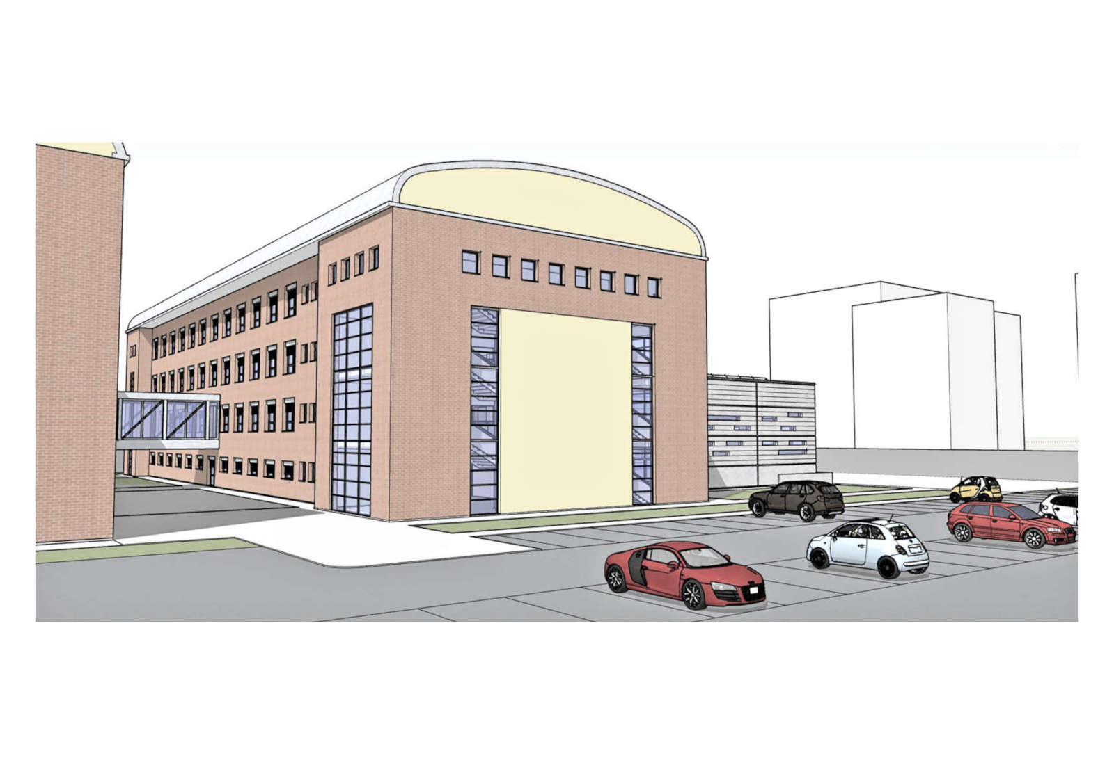 Enlargement of school complex Giorgi and Oriani Mazzini in Milan - View