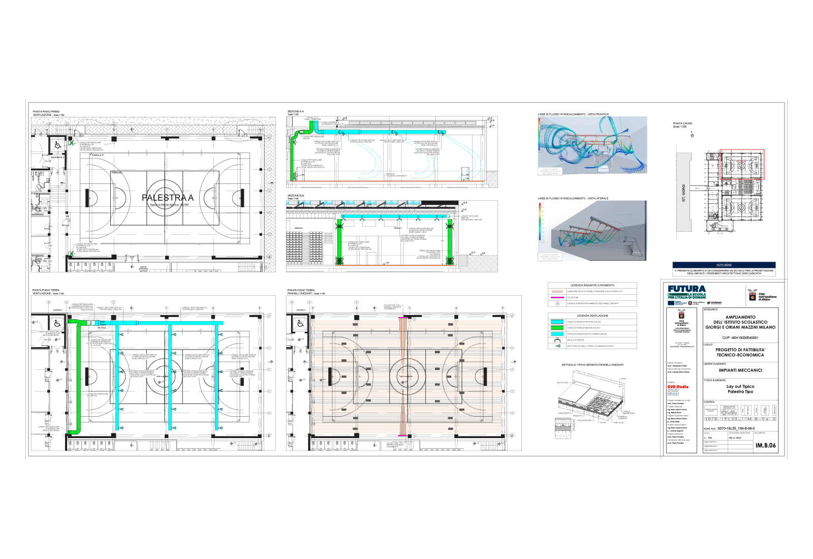 Enlargement of school complex Giorgi and Oriani Mazzini in Milan - Gym mechanical plant