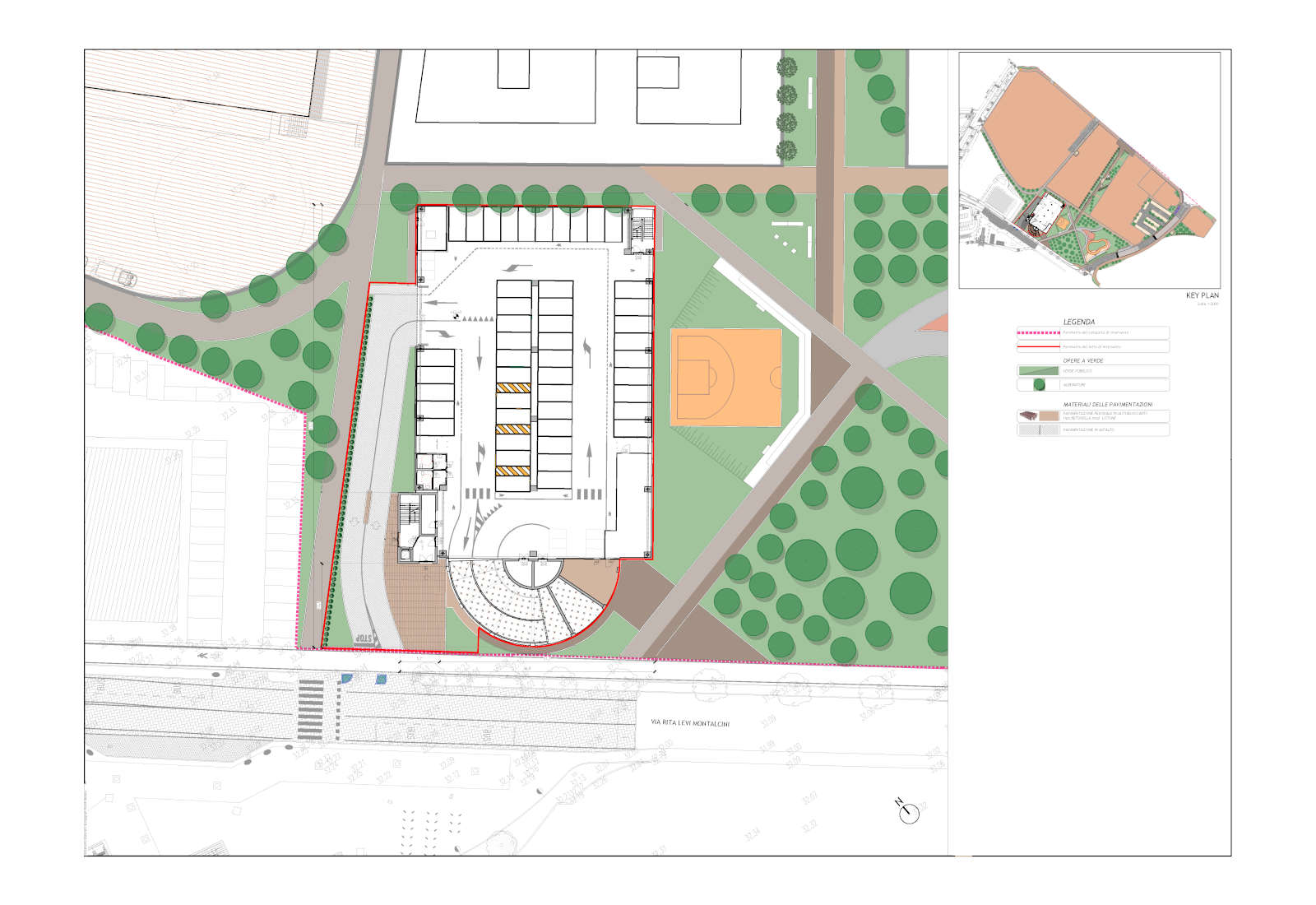 Parcheggio multipiano pubblico a Modena - Planimetria di progetto